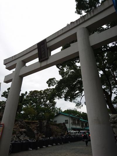 震災後の修復中の熊本城を見ることが出来ます