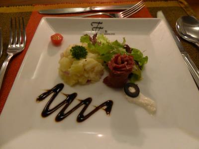 夕食のオシャレな前菜