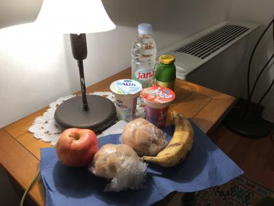 夜に用意してくださった朝食