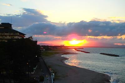 夏休みの、皆生温泉海水浴