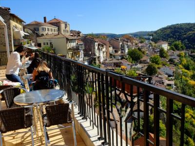 …テラスに出ると…、