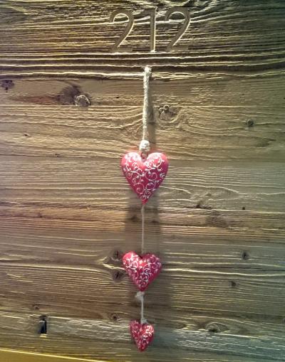 廊下側のドアも山小屋風