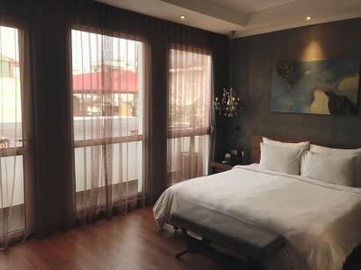 ダブルルーム。部屋はゆったりした造り。