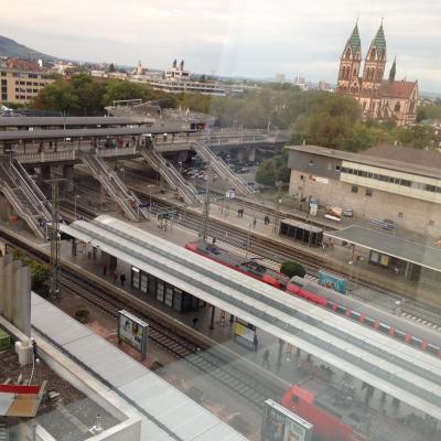 部屋から見たフライブルグ駅