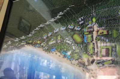 反射して見にくいですがホテルの見取り図