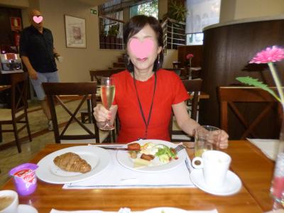 朝食は美味しいくて、カバァも飲めます！