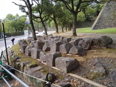 熊本地震から復興中の熊本城を見ました