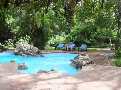 サファリの合間にプールでのんびり