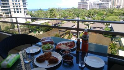 テラスで朝食♪