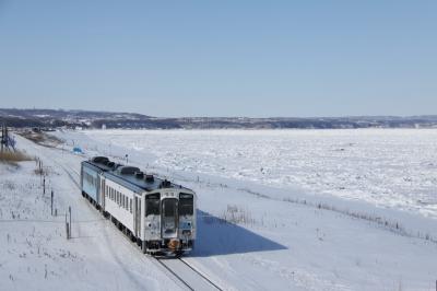 オホーツク海の流氷を見渡せる駅