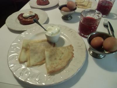 パンケーキ、ｼﾞｭｰｽが美味しかった