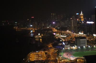 クラブレベル　ハーバービュールームからの夜景-香港島側