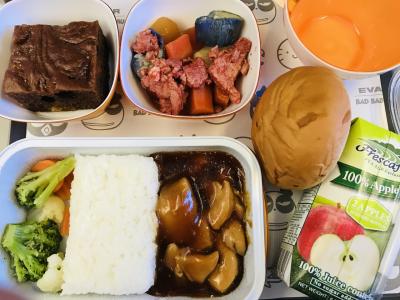 エバー航空 福岡→台北 2018年11月 機内食