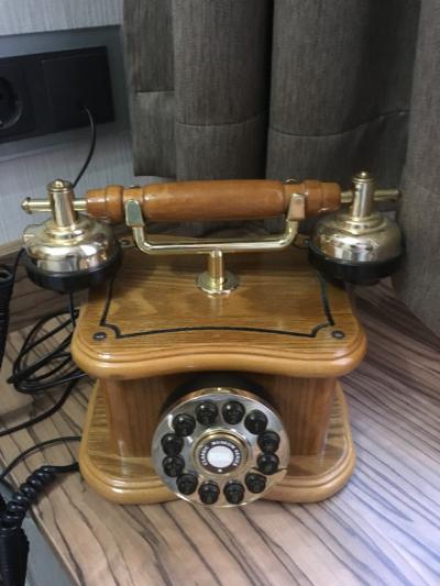 使えるかどうかわからない古い型の電話が部屋においてあった。
