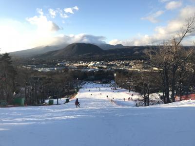 人工雪のスキー場