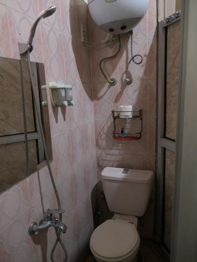 シングルのシャワー・トイレは狭い