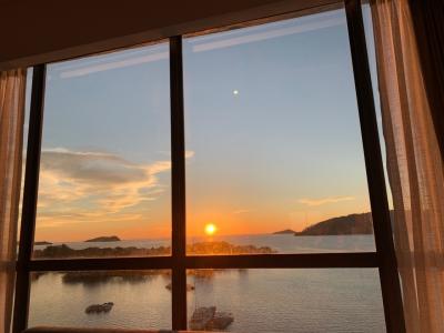 部屋からの夕日