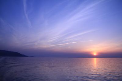 サンセットの時間に乗船すると素晴らしい夕景に出会えます！