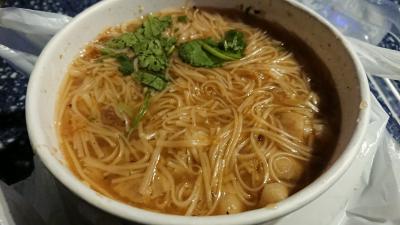 鰹がっつりの温麺、日本人の口に合う