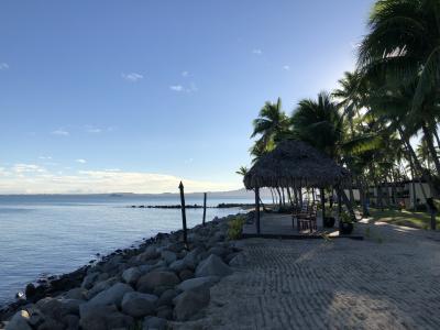 目の前はビーチではなくて海には入らないけど、景色は最高！