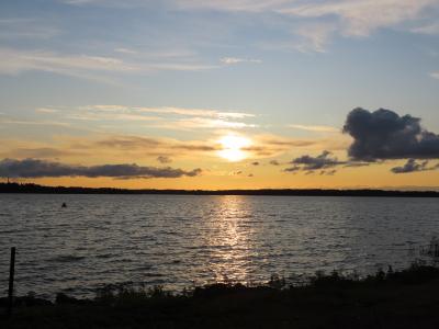 部屋からの夕日