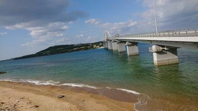 白い砂浜と青い海清々しいです