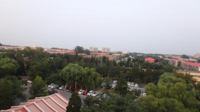 空港施設が間近に見える