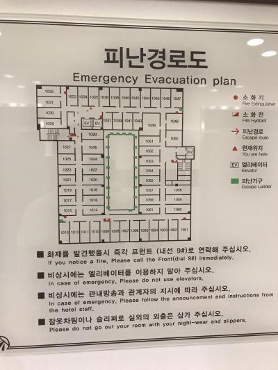 施設の案内。1フロアの客室数が多い