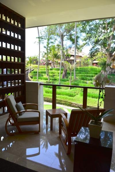 棚田を眺めながらアフタヌーンティーも頂けるようでした