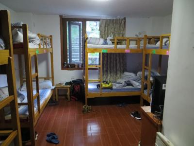 8人部屋のドミトリーです