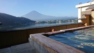 屋上にある露天風呂から見る富士山に癒されました