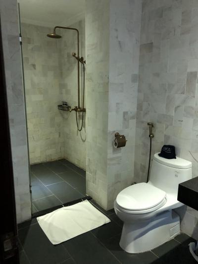 反対側にバスタブあり。