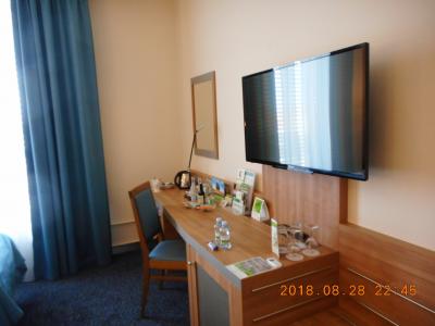 ベッドからＴＶまで、そこそこのスペースあり