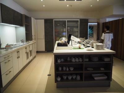 水上飛行機ターミナルのラウンジ