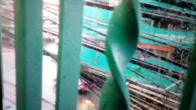 部屋から外を眺めてたら突然のスコール