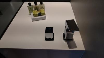 押すと天井からシャワーが出るタイプ