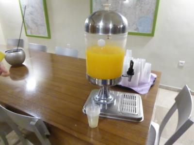 ウエルカムドリンクはオレンジジュース