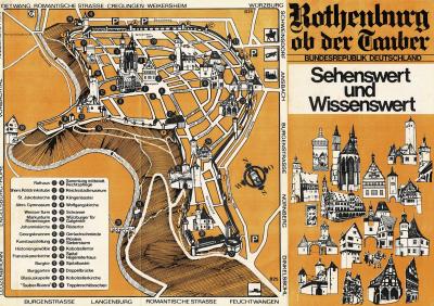 ローテンブルクの地図（1975年8月）