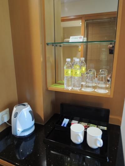 ミネラルウォーターがサービス