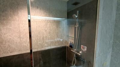 バスタブなしのシャワーのみ。勢いは強いのでグッド