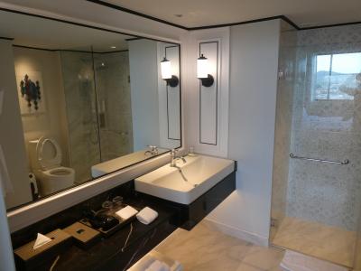 バスタブは無しでシャワーのみですがシャワーブースは使い易い