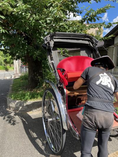 憧れの人力車。想像以上に快適でした