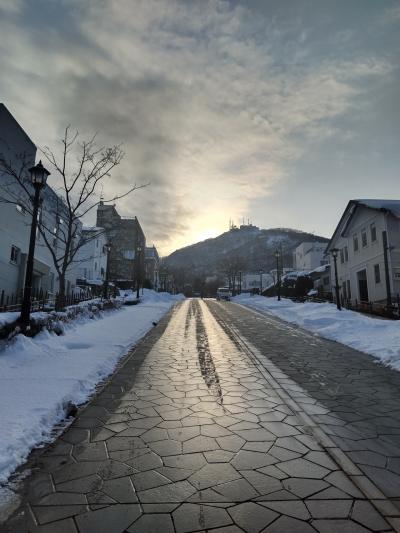 積雪でも大丈夫。ロードヒーティングの階段がありました。