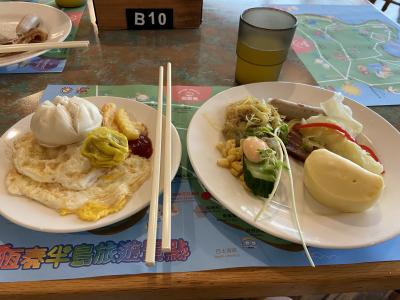 ビュッフェの朝食