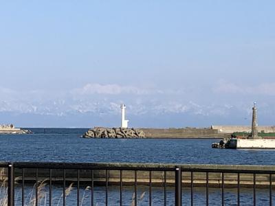 立山連峰が見えました