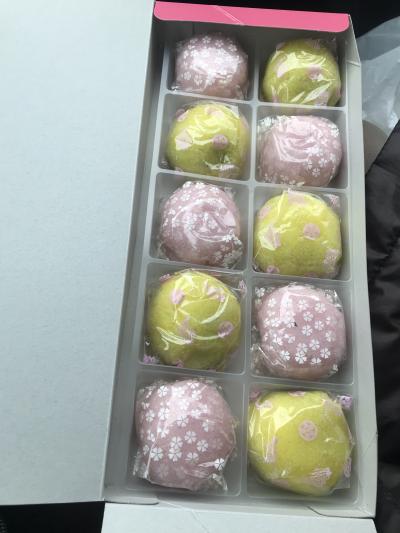 春限定の桜粟まんじゅう＆店内リニューアル、駐車場増えてました