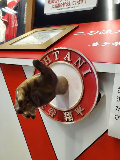 大谷翔平選手の実物手形と握手が出来ます＾＾
