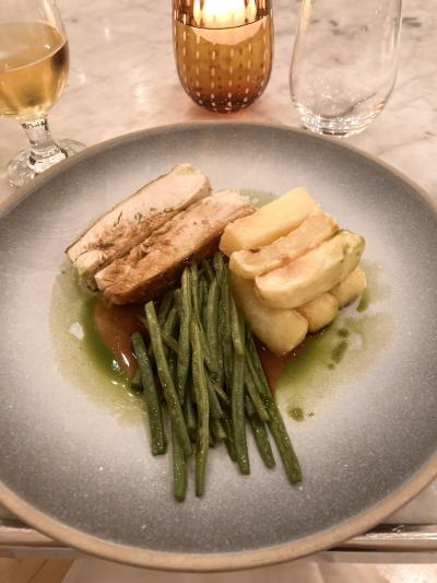 夕食のグリルチキン