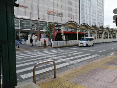 島屋駅前の路面電車の駅