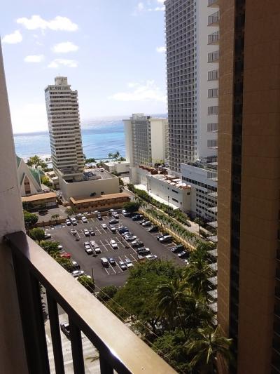 ベランダからのワイキキビーチ方面風景